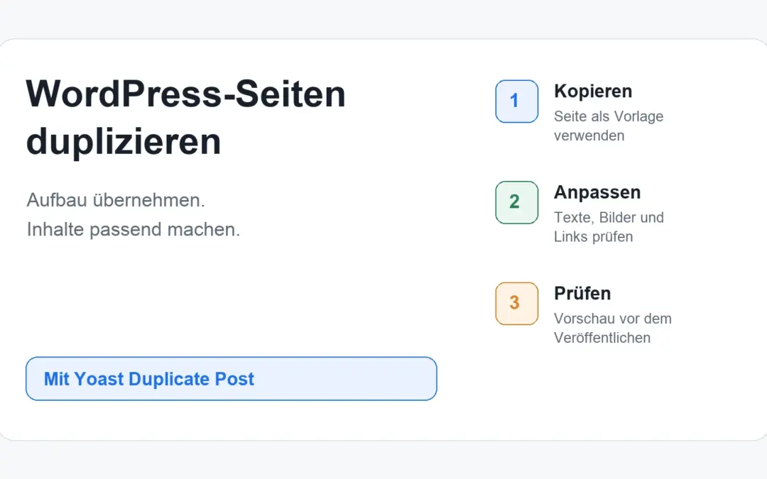 WordPress-Seiten duplizieren: So sparst du dir doppelte Arbeit